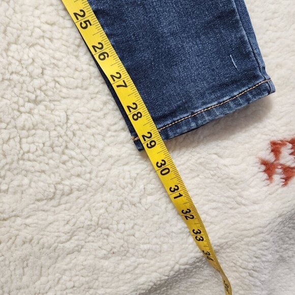 JORDACHE Skinny Jeans 4 (27 x 29) Blue Dark Wash Stretch Mid Rise Rayon - Picture 8 of 9